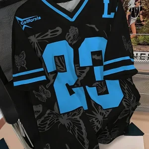 2025 Summer New Men's T-shirt Casual sporty breathable and lightweight V-neck men's T-shirt