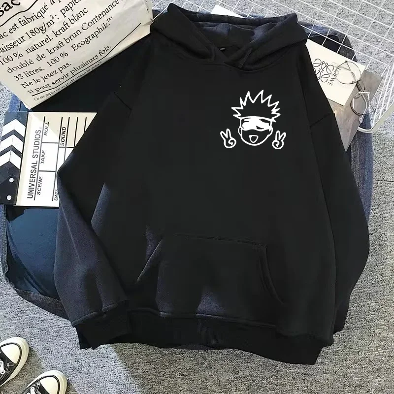 2024 Spring Autunm Unisex Jujutsu Kaisen Anime Hoodies Sweatshirts Large Animated DesignsKawaii Gojo Satoru Graphic Streetwear - Image 2